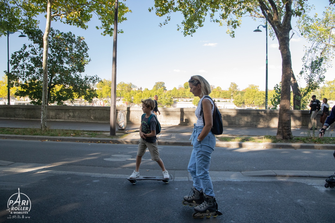 Balade en skate en famille à Paris