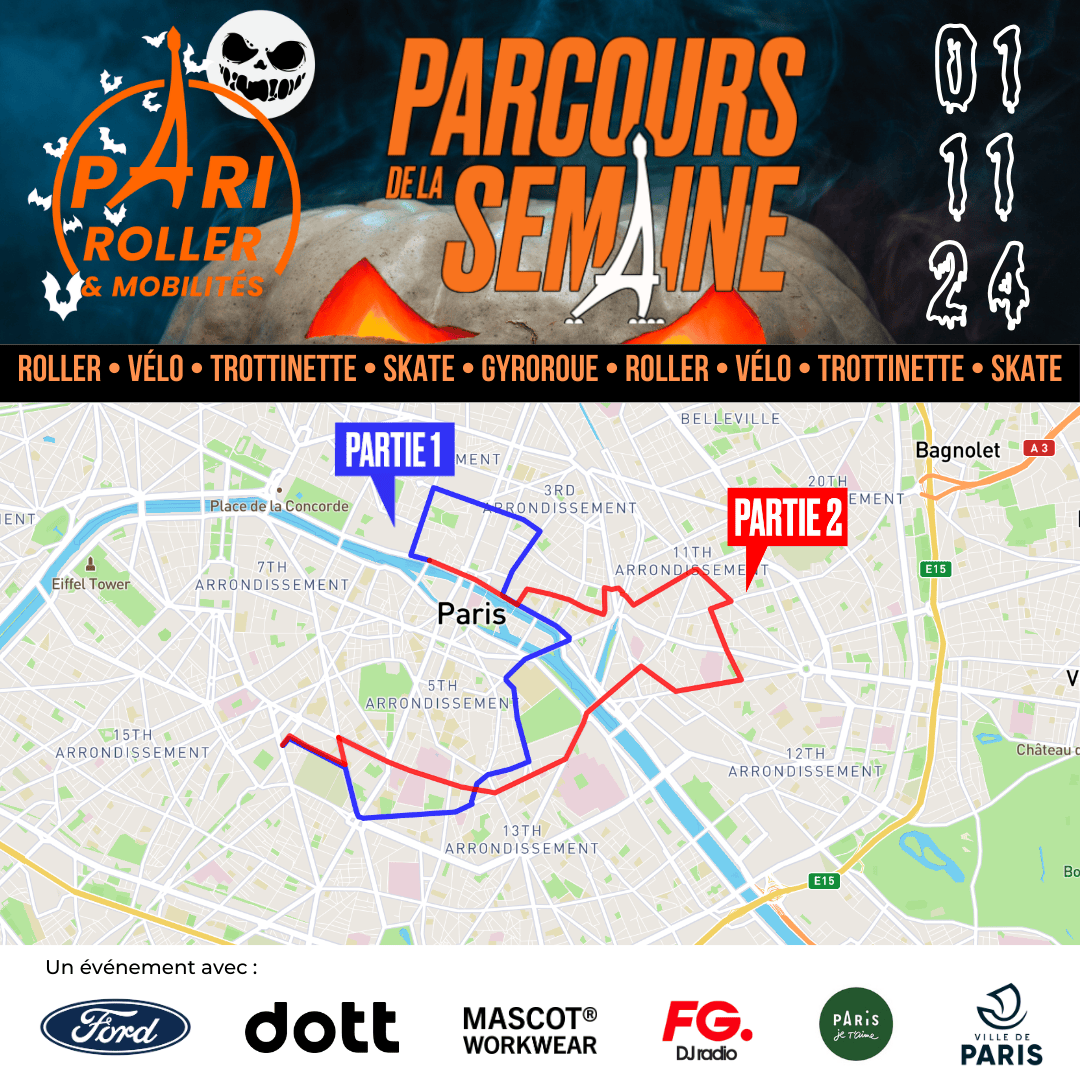 Balade Halloween Paris Roller & Mobilité 2024