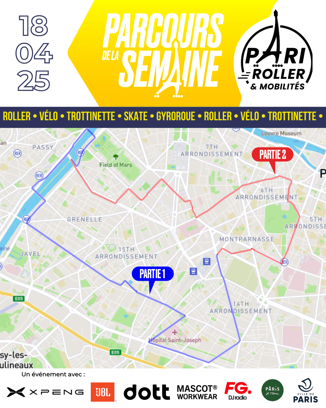 Balade pari roller & Mobilités 18 avril 2025