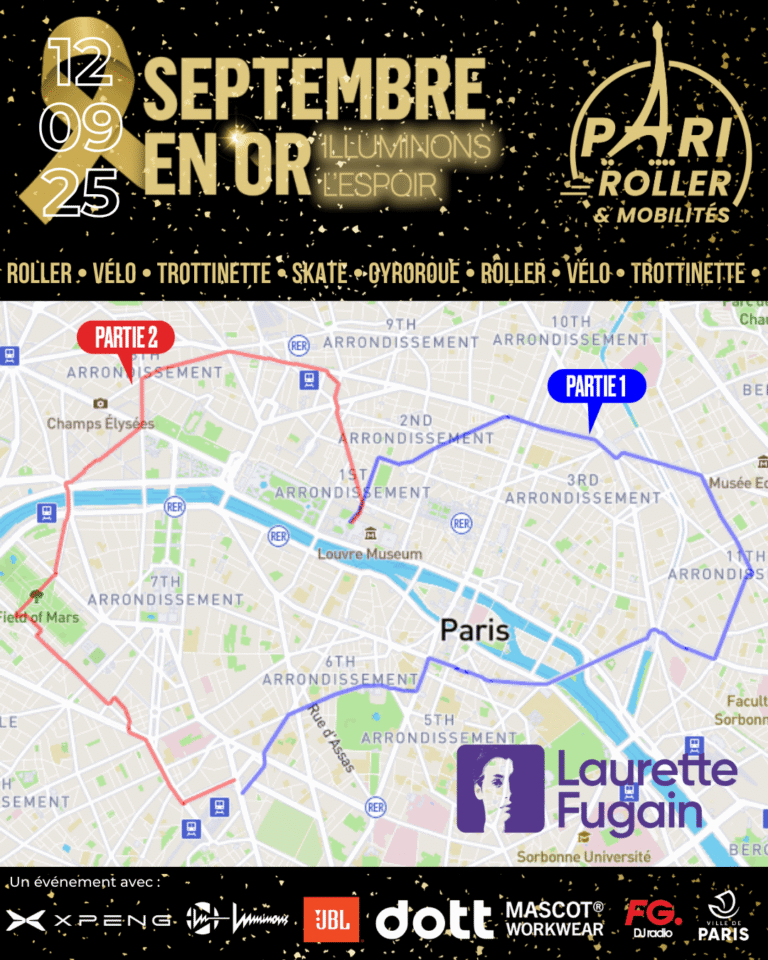 Parcours Pari Roller & Mobilités 12 septembre 2025