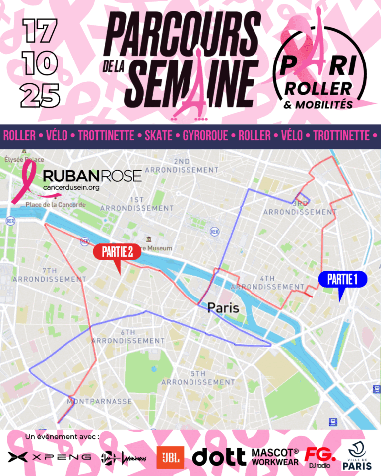 Parcours Pari Roller & Mobilités 17 octobre 2025