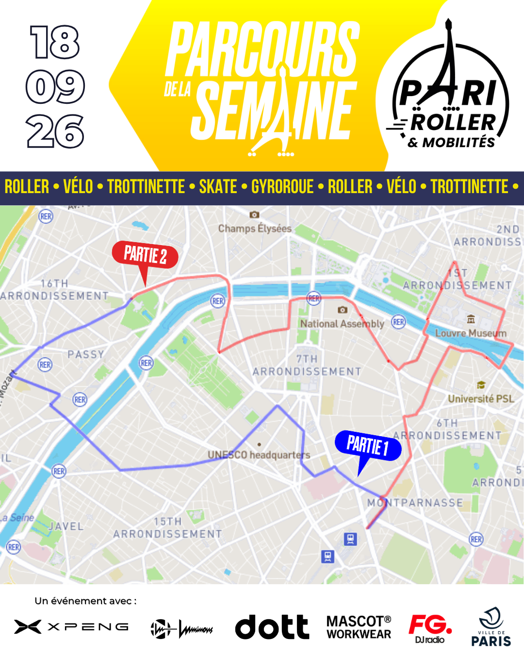 Pause Pari Roller parcours 18/09/2026