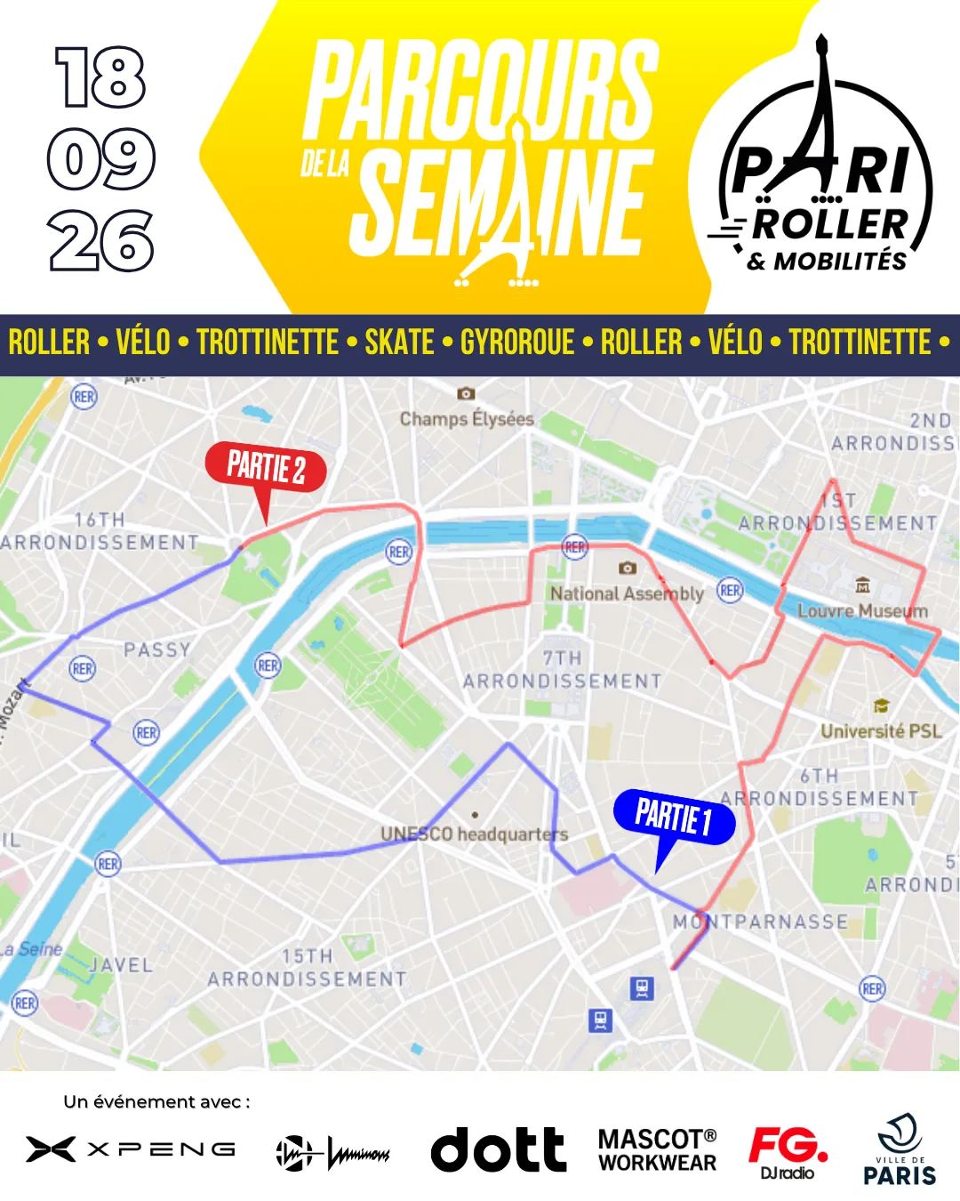 Pause Pari Roller parcours 18/09/2026