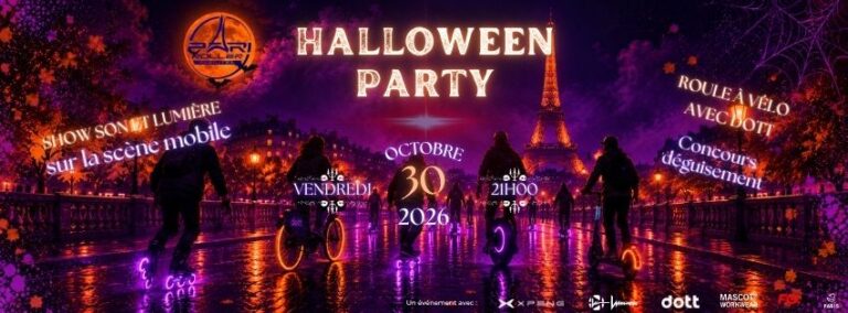 Bannière halloween Pari Roller & Mobilités
