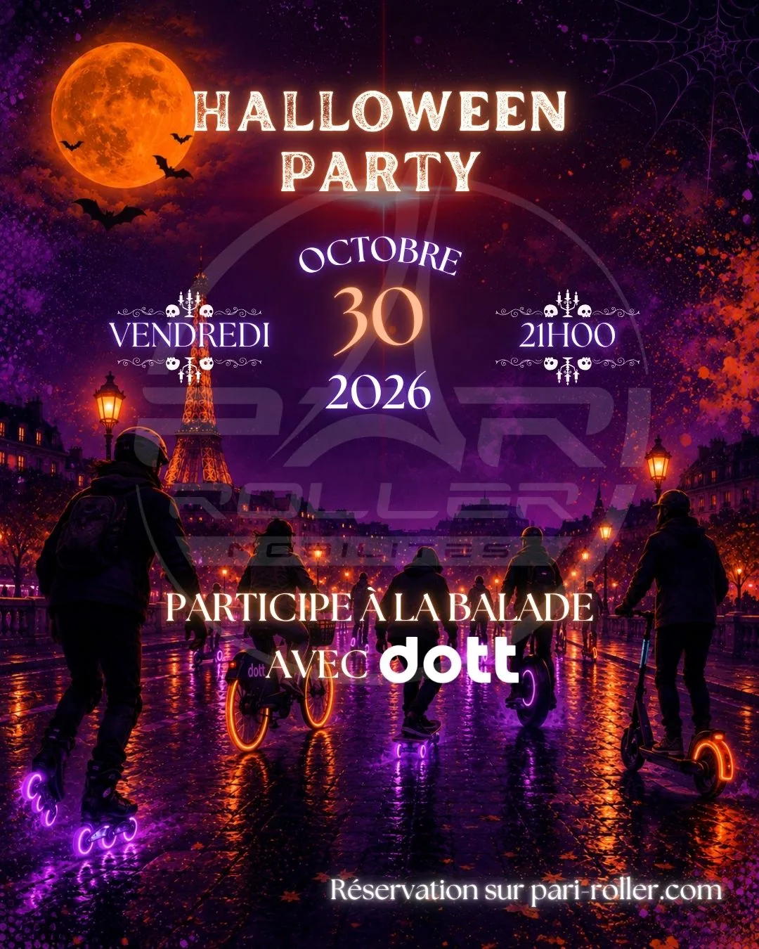 Bannière dott Balade Halloween Pari Roller & Mobilités